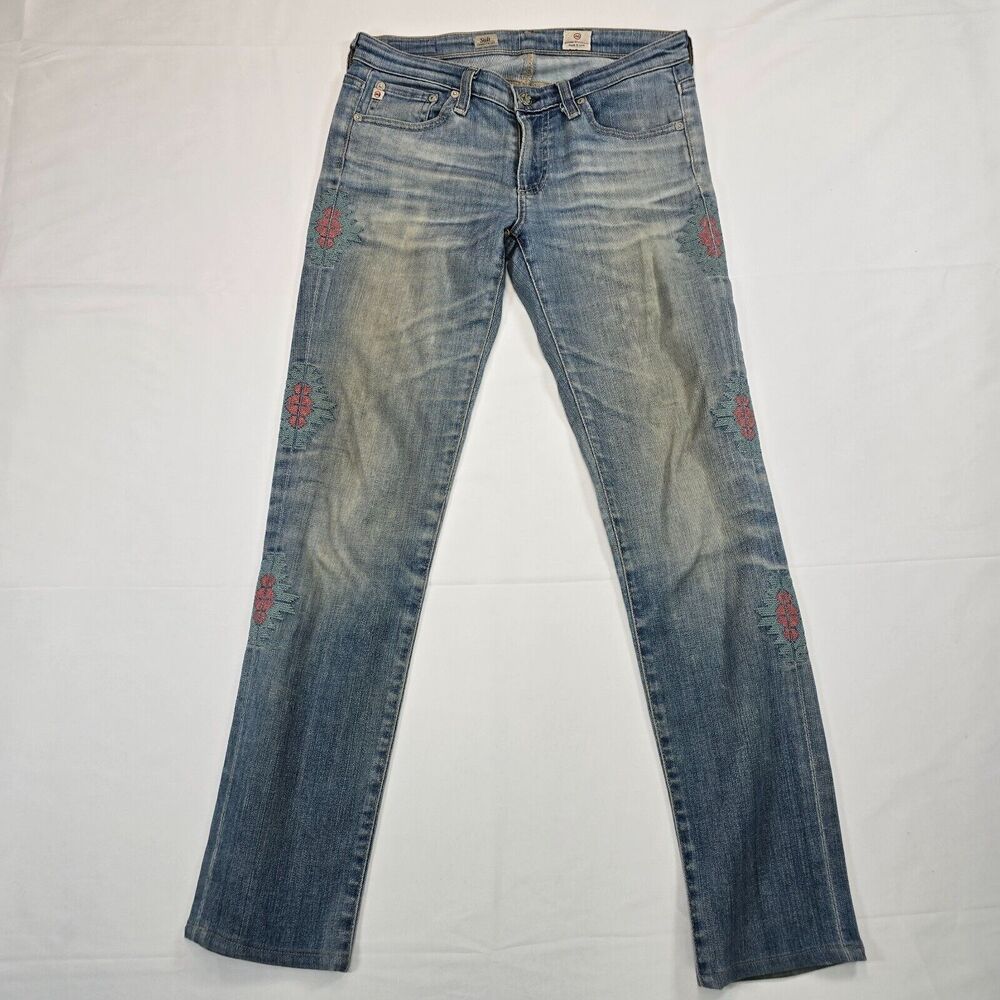 Adriano Goldschmied Women's Blue Denim The Stilt Cigarette Leg Jeans Size 26